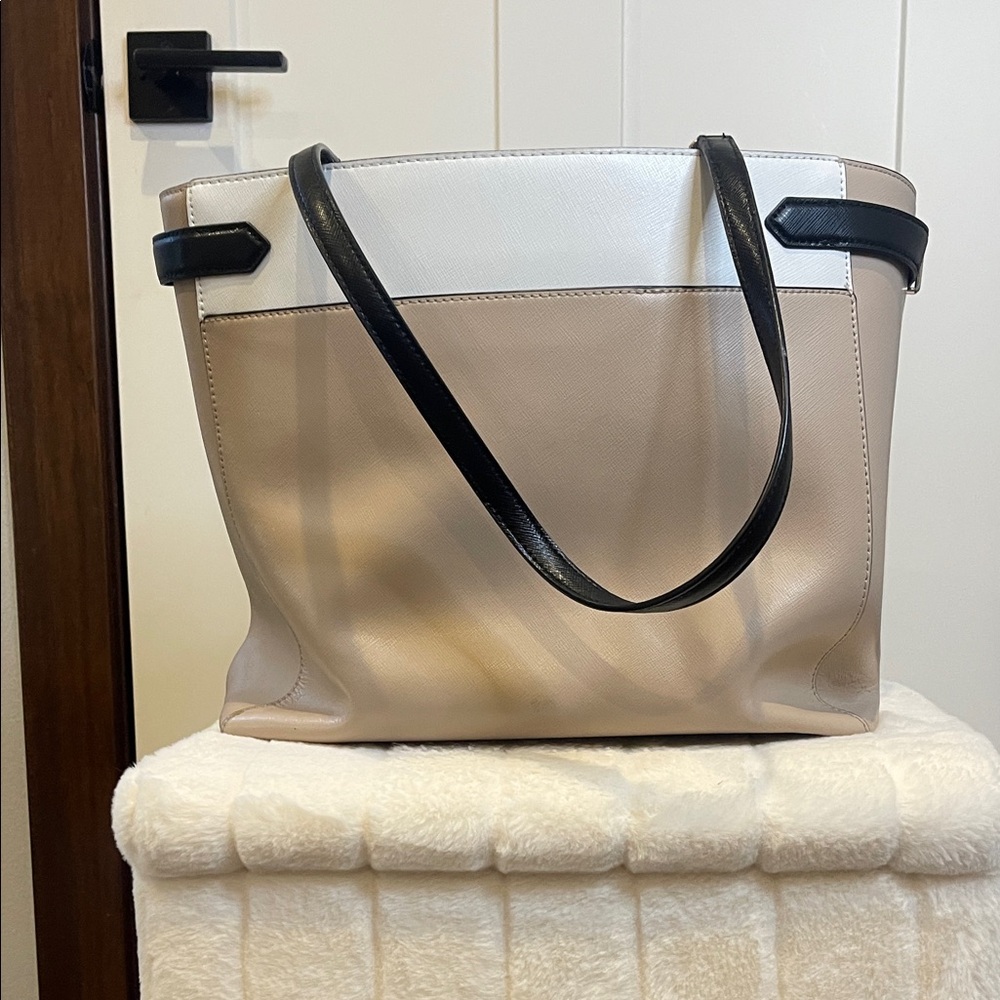 Kate Spade Tan and Black Computer Tote Bag - Picture 3 of 3